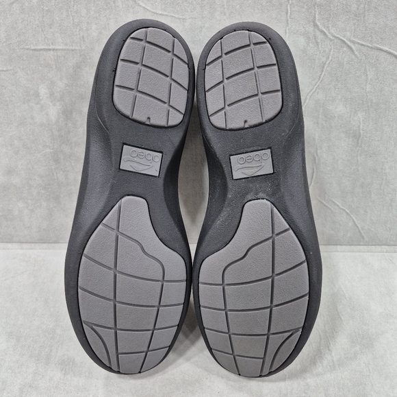 Abeo Etta slip on shoes women's 8 black leather suede Pro Systems Orthotic Core - Picture 6 of 13